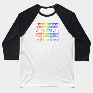 Rainbow Suffragettes Want You to VOTE Baseball T-Shirt